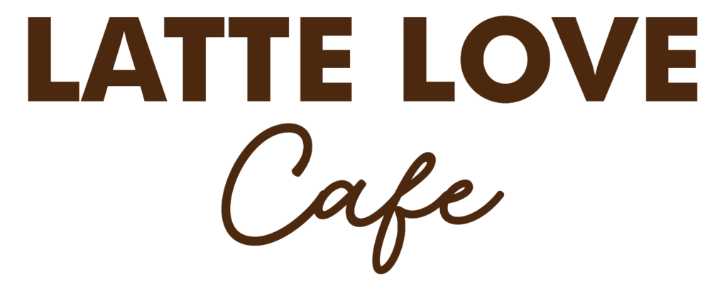 Cafe Latte Logo Text Brown Transparent